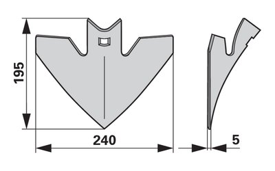  Šípová radlice 240 x 5 mm - 