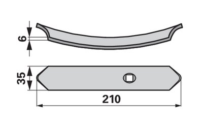  Radlička 35 x 6 x 210 mm - 