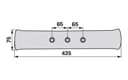  Dláto 75 x 12 x 435 mm, rozteč 65 mm