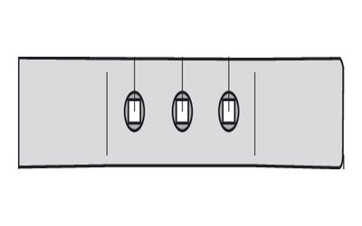 Dláto 75 x 15 x 447 mm, rozteč 65 mm - 