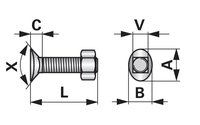 Planetový šroub M10 x 40 mm, 8.8, s matkou, 10 ks - 