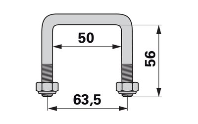 Třmen pera 68 x 62 mm M12, systém Goliath - 