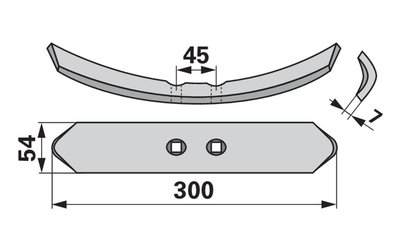  Radlice 54 x 7 x 300 mm, rozteč 45 mm - 