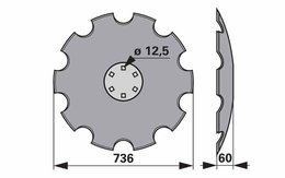 Disk podmítače ozubený Lemken 34910017 Niaux