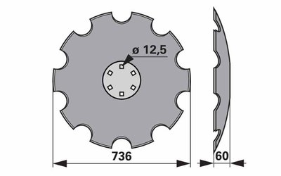 Disk podmítače ozubený Lemken 34910017 Niaux - 