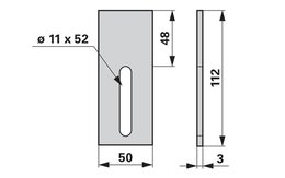  Stěrka 50 x 12 x 3 mm