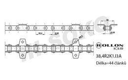 Samostatný šikmý řetěz CLAAS 788961.02