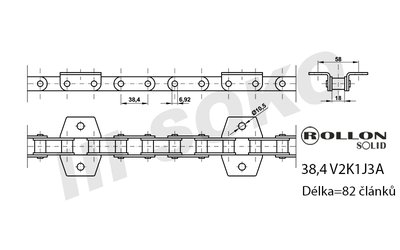 Samostatný řetěz CLAAS 680480 - 