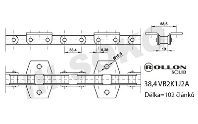 Samostatný řetěz CLAAS 610589 - 