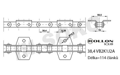 Samostatný řetěz CLAAS 520902 - 