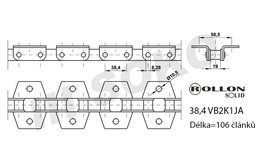 Samostatný řetěz CLAAS 106čl.