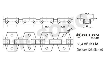 Samostatný řetěz CLAAS 797017 - 