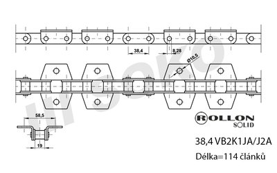 Samostatný řetěz CLAAS 520217 - 