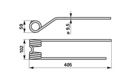 Pružina obraceče CLAAS pravá 902482.2