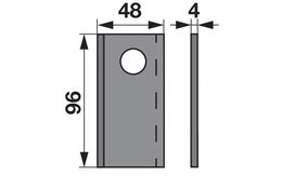 Nůž rotačky rovný (25ks) 96x48x4, d=19,0