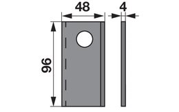 Nůž rotačky rovný (25ks) 96x48x4, d=19,0