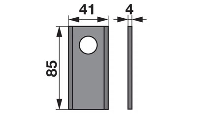 Nůž rotačky rovný (25ks) 85x41x4, d=19,0 - 