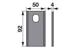 Nůž rotačky rovný (25ks) 92x50x4, d=20,5x24,0