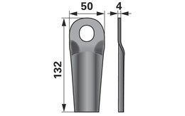 Nůž rotačky vyklenutý (25ks) 132x50x4, d=20,5x22,5