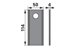 Nůž rotačky rovný (25ks) 114x50x4, d=19,0