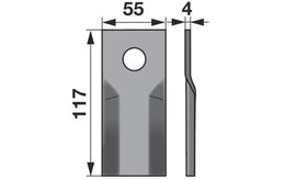 Nůž rotačky vyklenutý (20ks) 117x55x4, d=19,0