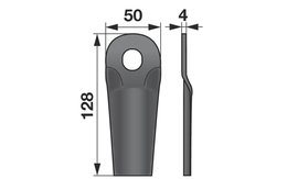 Nůž rotačky vyklenuyý (25ks) 128x50x4, d=20,5x23,0