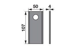 Nůž rotačky rovný (25ks) 107x50x4, d=19,0