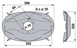 Žací disk PÖTTINGER 2520.70.011.0