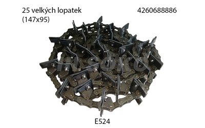 Elevátorový dopravník kompletní - 25 V lopatek - Fortschritt E 524