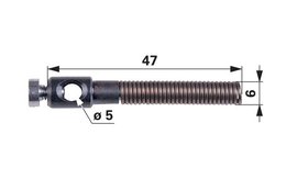  Páka s pružinou počítadla balíků s hřídelí 5 mm