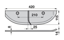  Radlice levá, 420 mm Barigelli