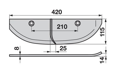  Radlice levá, 420 mm Barigelli - 