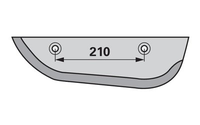  Radlice pravá, rozteč 210 mm Italo Svizzera - 