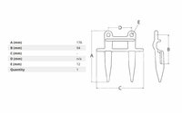 Prst, L=176mm - 