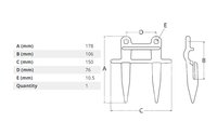 Dvojprst L=178mm - 