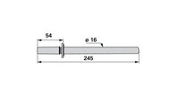 Palec šneku Ø16x245mm - Žací stůl a příslušenství