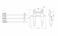 Dvojprst, L=176mm - 