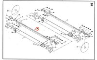 Šroub levý - komplet - Rozmetadla RA-80 / RA-100