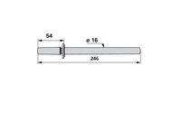 Palec šneku Ø16x246mm - Žací stůl a příslušenství