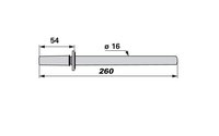 Palec šneku Ø16x260mm - Žací stůl a příslušenství