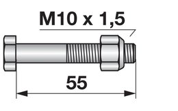 Šroub pro nůž 4mm - 10x55