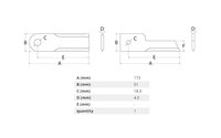 Nůž křivený 173x51x4,5 mm (1ks) - 