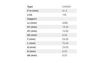 Sada řetězů dopravníku (3ks) 106čl., 4388mm - 