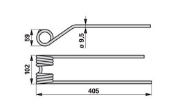 Pružina obraceče CLAAS levá 902483.2