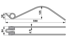 Pružina shrnovače CLAAS 902916.0