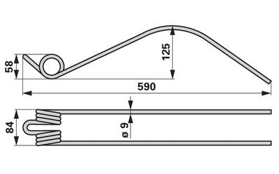 Pružina shrnovače CLAAS 902916.0 - 