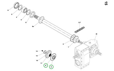 Kroužek s krytem - Rozmetadla RA-80 / RA-100