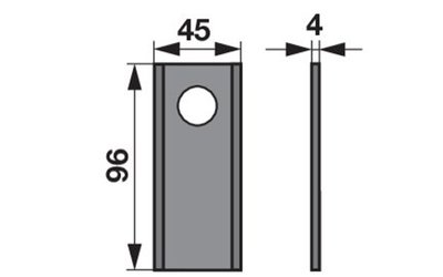 Nůž rotačky rovný (25ks) 99x45x4, d=19 - 