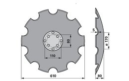 Disk podmítače ozubený Agrisem TCS-DIS-503