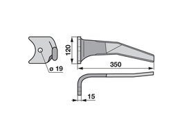 Nůž rotačních bran levý Amazone 6170300